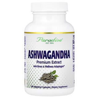 Paradise Herbs, Ashwagandha, 250 mg, 180 capsules végétariennes