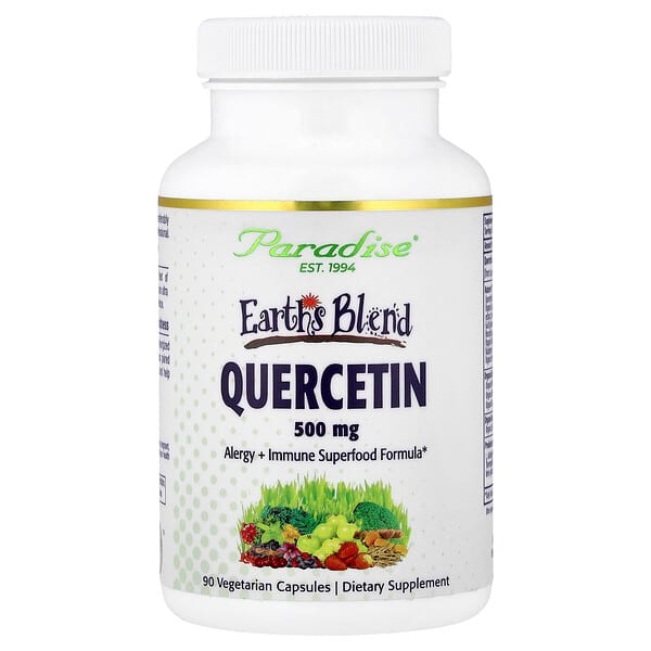 Paradise Herbs, Earth's Blend, Quercetin, 90 Vegetarian Capsules — product photo 1