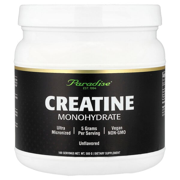 Paradise Herbs, Creatine Monohydrate, Unflavored, 500 g