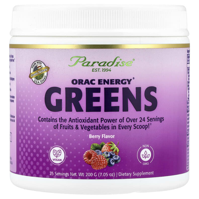 ORAC Energy®（ORACエネルギー）グリーンズ、ベリー、200g（7.05オンス）