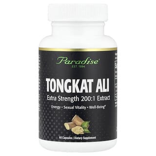 Paradise Herbs, Tongkat Ali, 60 Kapsül (Kapsül başına 250 mg)