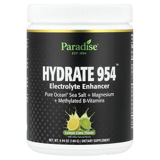 Paradise Herbs, Hydrate 954™, Electrolyte Enhancer, Lemon Lime, 4.94 oz (140 g)