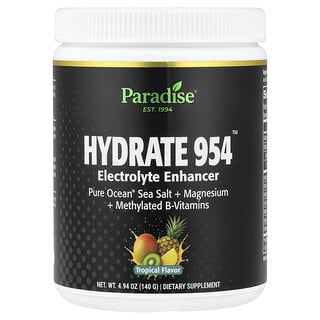 Paradise Herbs, Hydrate 954™, Electrolyte Enhancer, Tropical, 4.94 oz (140 g)