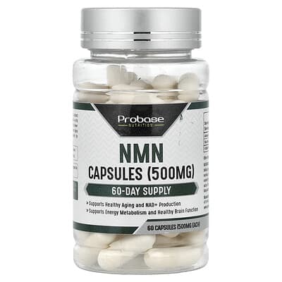 Probase Nutrition, Beta-Nicotinamide Mononucleotide (NMN), 500 mg, 60 Capsules