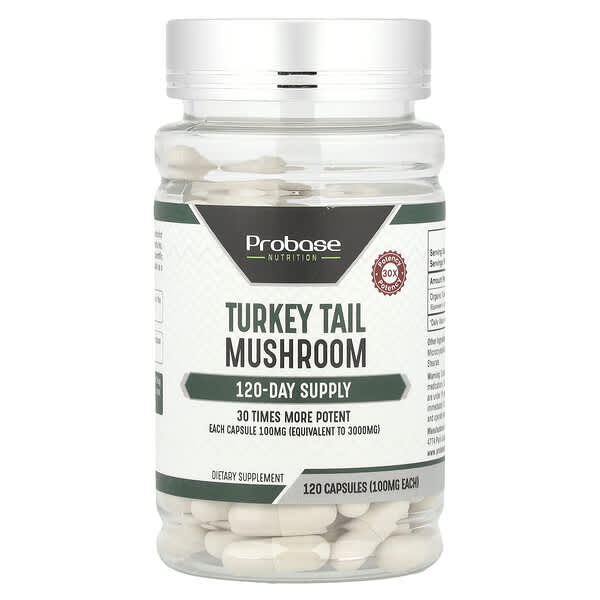 Turkey Tail Mushroom, 100 mg, 120 Capsules