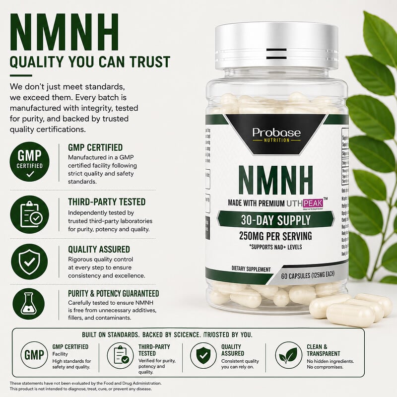 NMNH（還元ニコチンアミドモノヌクレオチド）、60粒（1粒あたり125mg）