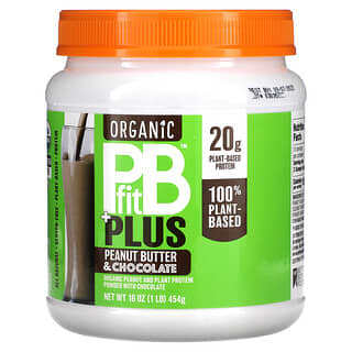 PBfit, Organic PB Fit Plus, Peanut Butter & Chocolate, 1 lb (454 g)