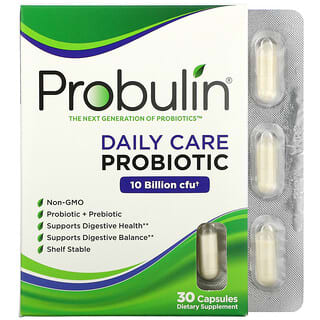 Probulin, Cuidados Diários, Probiótico, 10 Bilhões de UFCs, 30 Cápsulas