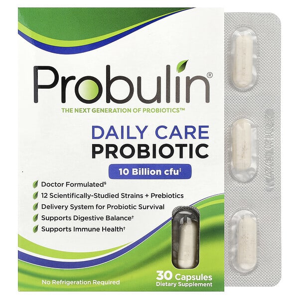 Probulin (프로불린), 데일리 케어 프로바이오틱, 100억CFU, 캡슐 30정