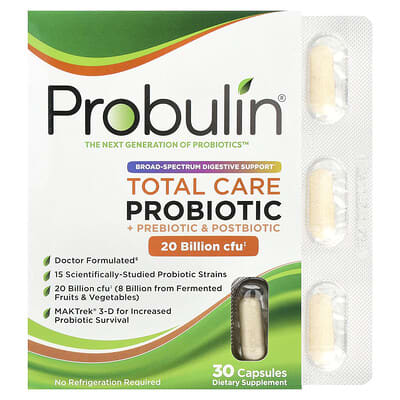 Probulin, Probiotics, 20 Billion CFU, 30 Capsules