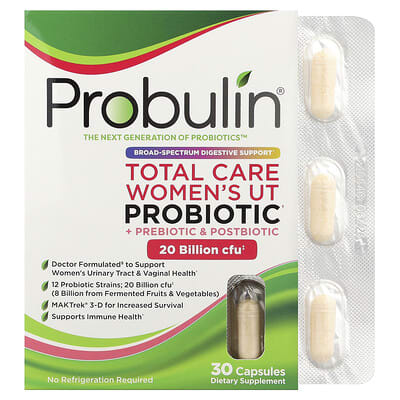 Probulin, Multifaceted Care for Women Urinary Tract Helping Probiotics + Prebiotics + Prebiotics, 30 Capsules