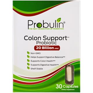 Probulin, Apoio para o Colon, Probiótico, 30 Cápsulas