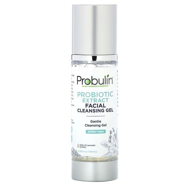 Probulin, Probiotic Facial Extract Cleansing Gel, 3.38 fl oz (100 ml)