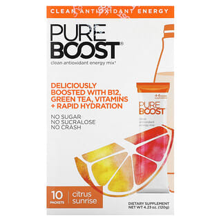 Pureboost, Clean Antioxidant Energy Mix, Citrus Sunrise, 10 Packets, 0.42 oz (12 g)