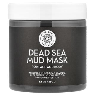 Pure Body Naturals, Mascarilla de barro del mar Muerto, 250 g (8,8 oz)