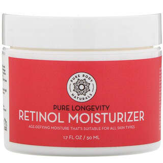Pure Body Naturals, Crema hidratante con retinol, Antiedad y antiarrugas, 1,7 oz. líq. (50 ml)