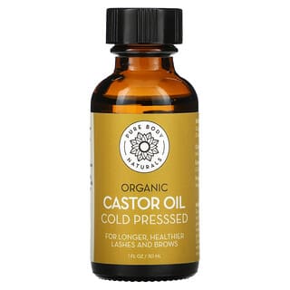 Pure Body Naturals, Kit de aceite de ricino orgánico prensado en frío, 30 ml (1 oz. Líq.)