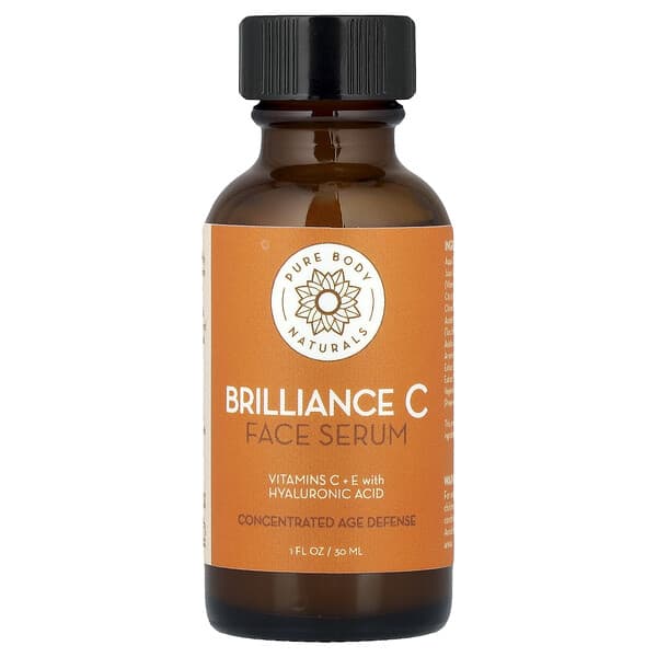 Pure Body Naturals, Brilliance C Face Serum, 1 fl oz (30 ml)