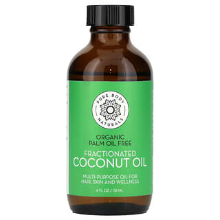 Pure Body Naturals, Fractionated Coconut Oil, 4 fl oz (118 ml)