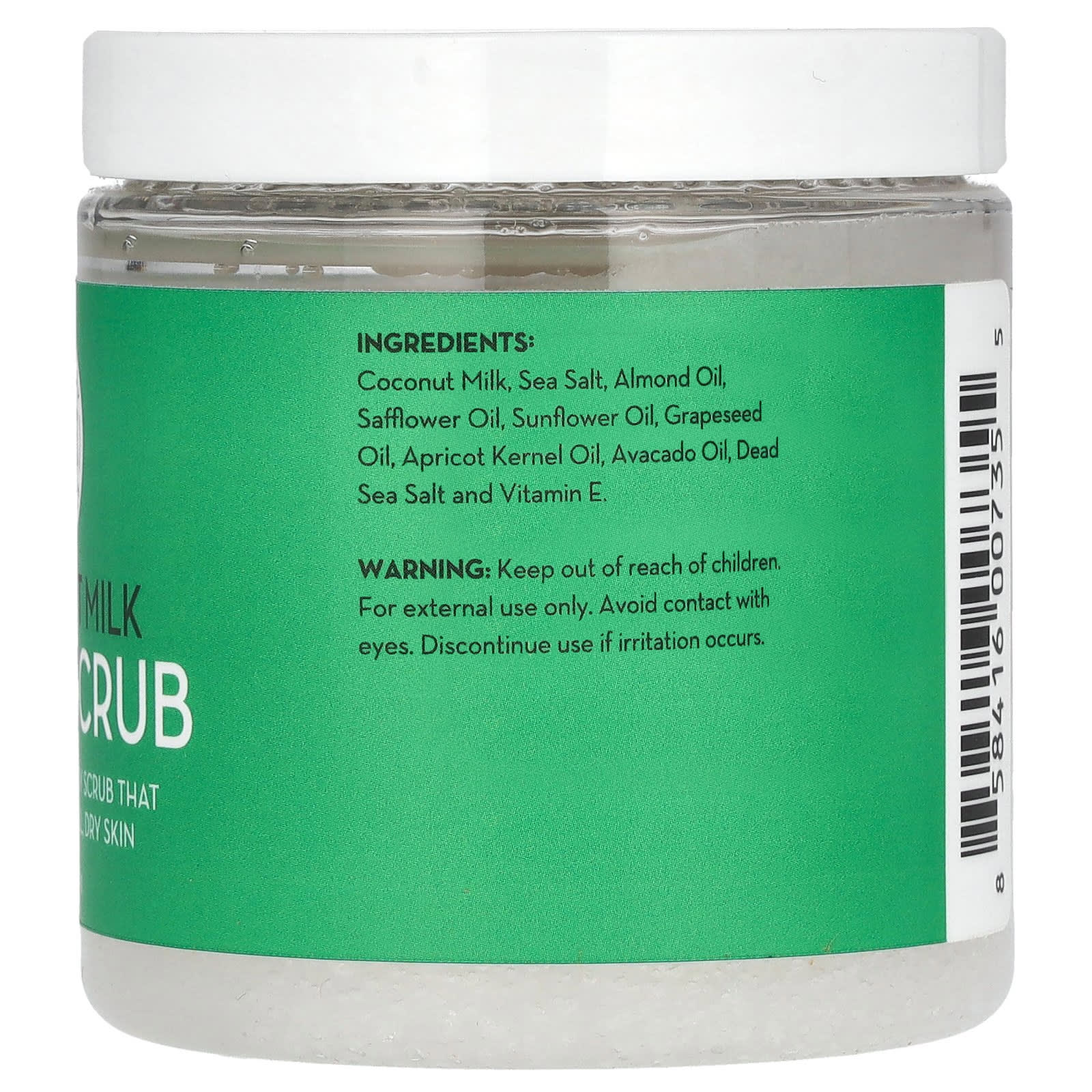 Pure Body Naturals, Coconut Milk Body Scrub, 12 oz (340 g)