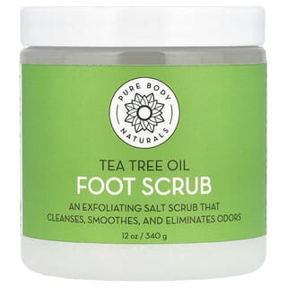 Pure Body Naturals, Foot Scrub, Tea Tree Oil, 12 oz (340 g)