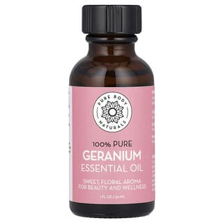 Pure Body Naturals, Ulei esențial 100% pur, geranium, 1 fl oz (30 ml)