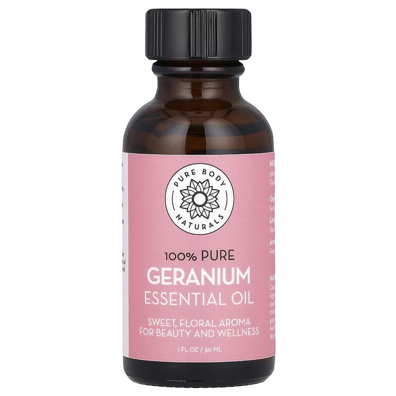 100％ピュアエッセンシャルオイル、ゼラニウム、30ml（1液量オンス）