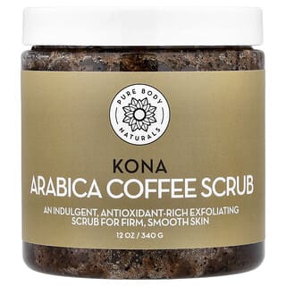 Pure Body Naturals, Кофейный скраб Kona Arabica, 340 г (12 унций)