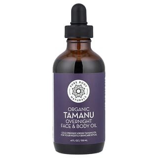 Pure Body Naturals, 琼崖海棠Tamanu Overnight Miracle Oil，4 液量盎司（120 毫升）