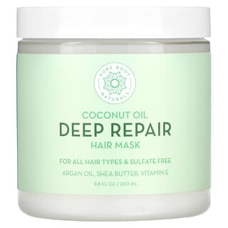 Pure Body Naturals, Coconut Oil Deep Repair Hair Mask, 8.8 fl oz (260 ml)