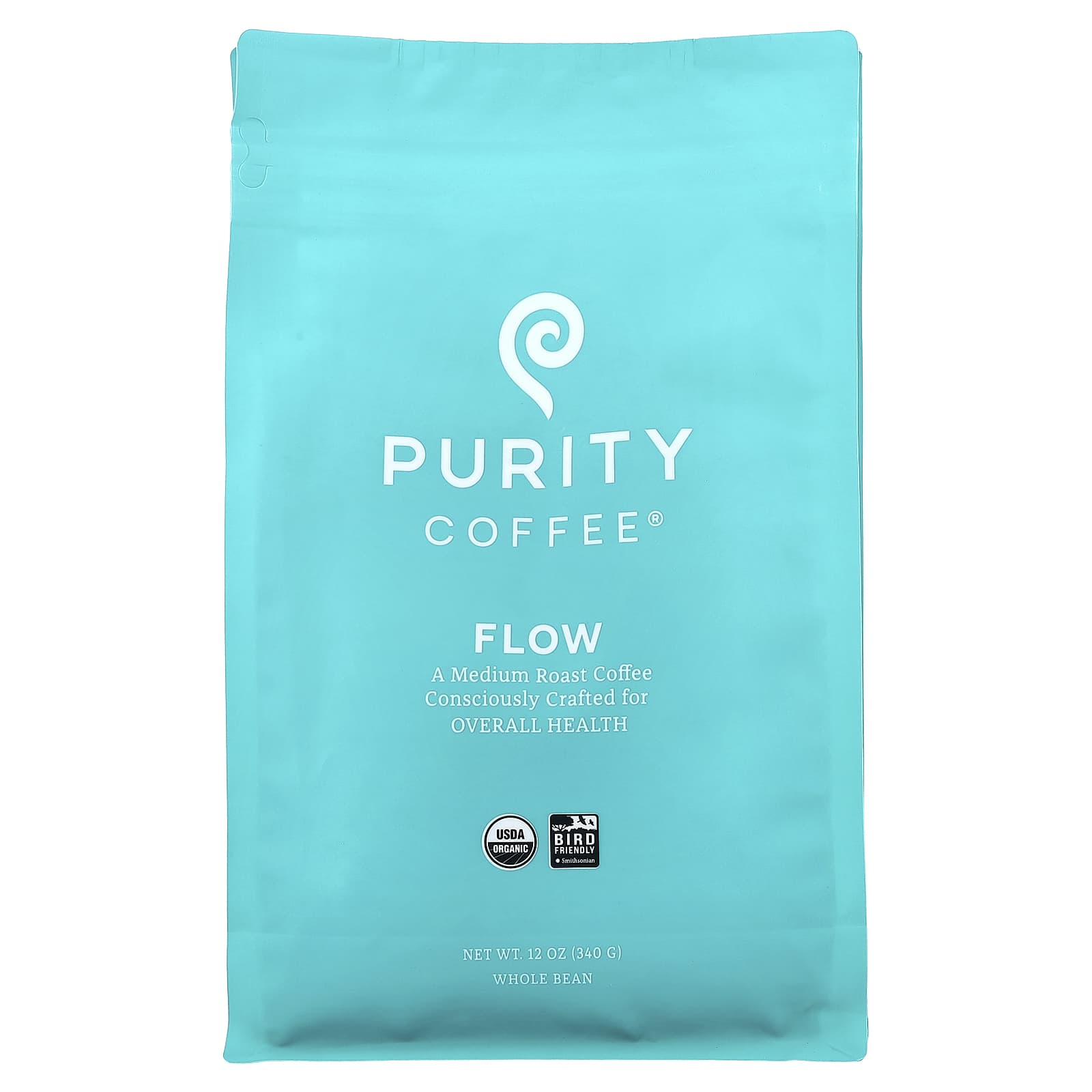Purity Coffee, Flow, цельная фасоль, средняя обжарка, 340 г (12 унций)