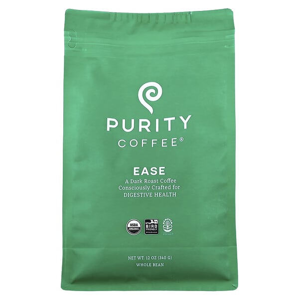 Purity Coffee, Ease, 홀 빈, 다크 로스트, 340g(12oz)