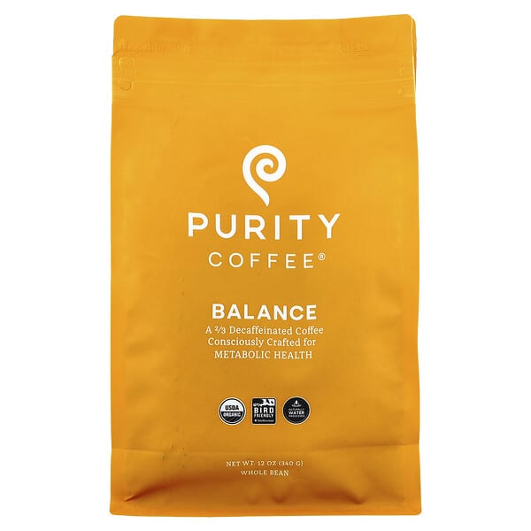 Purity Coffee, Balance, 원두, 2/3 디카페인, 340g(12oz)