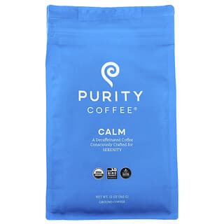 Purity Coffee, Sakin, Öğütülmüş, Kafeinsiz, 340 g (12 oz)