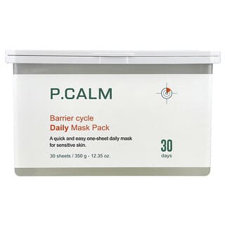 P.CALM, Paquete de mascarillas de belleza diaria Barrier Cycle, 30 láminas, 350 g (12,35 oz)