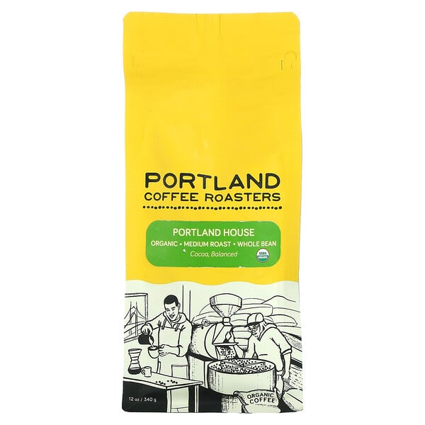 Portland Coffee Roasters, Bio-Kaffee, ganze Bohne, mittlere Röstung, Portland House, 340 g (12 oz.)