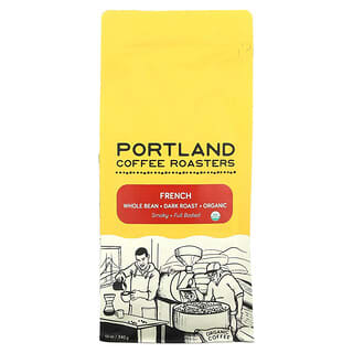 Portland Coffee Roasters, Café Orgânico, Francês, Feijão Integral, Torra Escura, 340 g (12 oz)