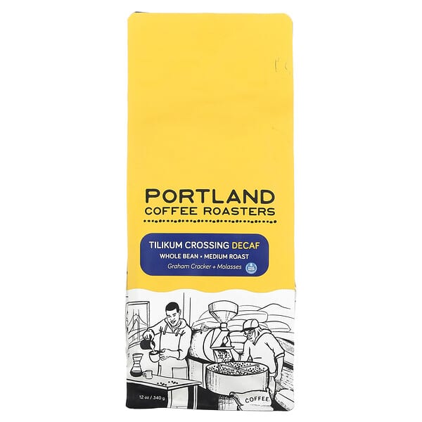 Portland Coffee Roasters, Tilikum Crossing Decaf, Whole Bean, Medium Roast, 12 oz (340 g)
