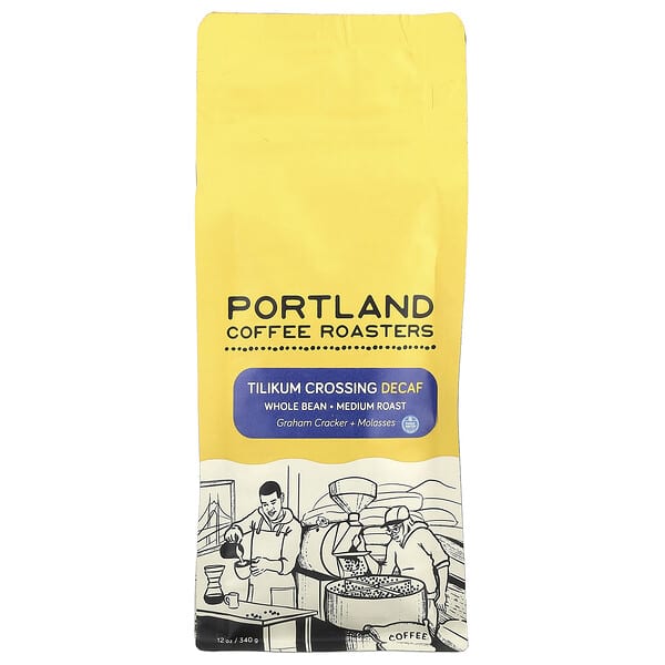 Portland Coffee Roasters, 틸리쿰 크로싱, 원두, 미디엄 로스트, 디카페인, 340g(12oz)