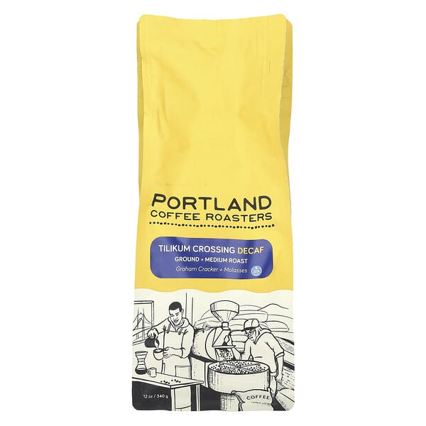 Portland Coffee Roasters, 틸리쿰 크로싱 디카페인, 분쇄 커피, 미디엄 로스트, 340g(12oz)