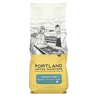 Portland Coffee Roasters, Café orgánico, Grano entero, Tostado ligero, Canción de la tangara, 907 g (2 lb)