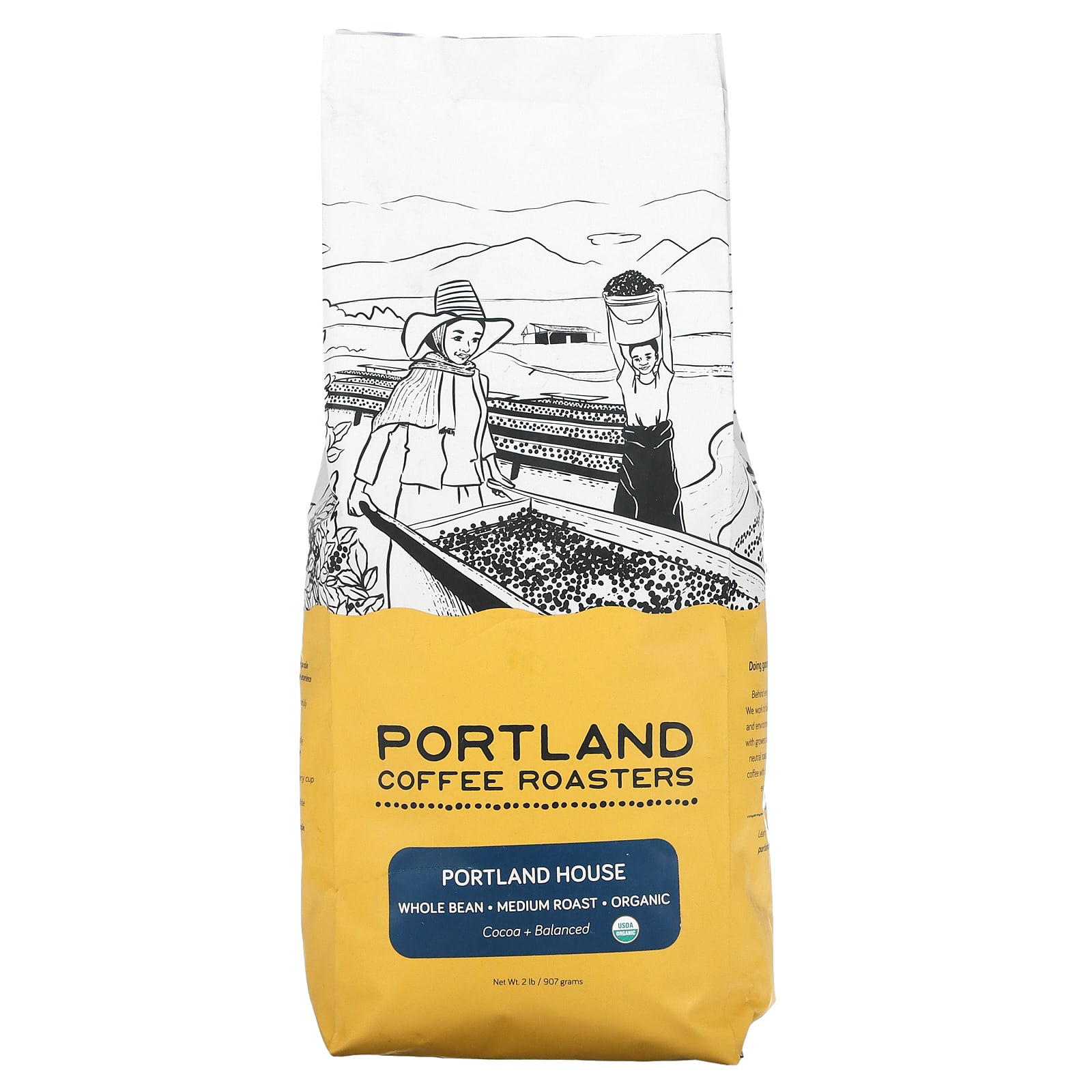 Portland Coffee Roasters, Organic Coffee, Whole Bean, Medium Roast