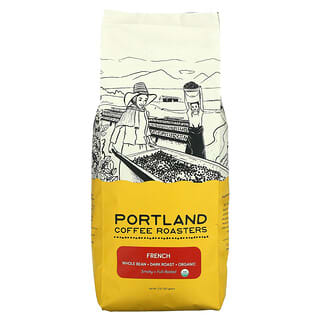 Portland Coffee Roasters, 有机咖啡，全豆，深度烘焙，法式，2 磅（907 克）