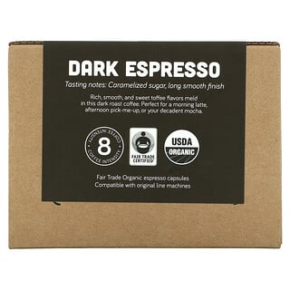 Portland Coffee Roasters, Expresso noir, Capsules expresso, 30 unités