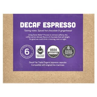 Portland Coffee Roasters, Decaf Espresso, Ground Roast Coffee, 30 Capsules