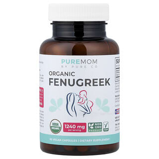 Pure Co., 퓨어 몸, 유기농 호로파, 베지 캡슐 60정(캡슐 1정당 620mg)