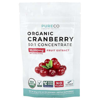 Pure Co., Concentrado de arándano rojo orgánico, 50 g (1,76 oz)