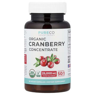 Pure Co., Concentrat organic de merișoare, 60 de capsule vegane