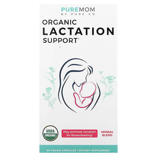 Pure Co., Pure Mom, Organic Lactation Support, 60 Vegan Capsules