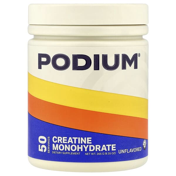 Podium Nutrition Creatine Monohydrate, Unflavored, 9.35 oz (265 g)